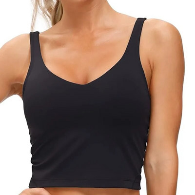 Sutiene sexy pentru femei, lenjerie de fitness cu spate în U, cu tampoane detașabile, vestă de yoga, sală de gimnastică, fără inel de oțel, crop top pentru alergare