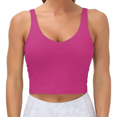 Sutiene sexy pentru femei, lenjerie de fitness cu spate în U, cu tampoane detașabile, vestă de yoga, sală de gimnastică, fără inel de oțel, crop top pentru alergare