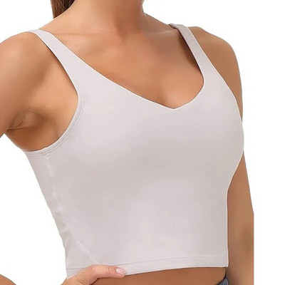 Sutiene sexy pentru femei, lenjerie de fitness cu spate în U, cu tampoane detașabile, vestă de yoga, sală de gimnastică, fără inel de oțel, crop top pentru alergare