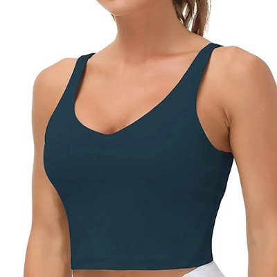 Sutiene sexy pentru femei, lenjerie de fitness cu spate în U, cu tampoane detașabile, vestă de yoga, sală de gimnastică, fără inel de oțel, crop top pentru alergare