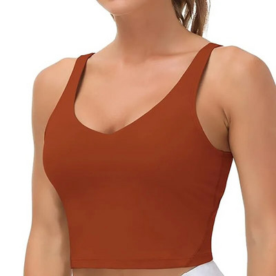 Sutiene sexy pentru femei, lenjerie de fitness cu spate în U, cu tampoane detașabile, vestă de yoga, sală de gimnastică, fără inel de oțel, crop top pentru alergare