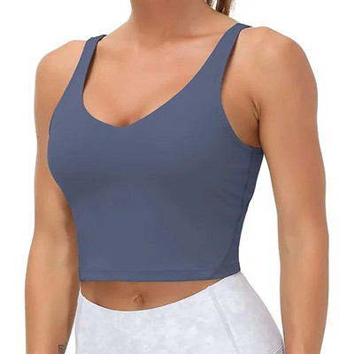 Sutiene sexy pentru femei, lenjerie de fitness cu spate în U, cu tampoane detașabile, vestă de yoga, sală de gimnastică, fără inel de oțel, crop top pentru alergare