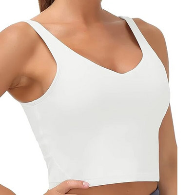Sutiene sexy pentru femei, lenjerie de fitness cu spate în U, cu tampoane detașabile, vestă de yoga, sală de gimnastică, fără inel de oțel, crop top pentru alergare