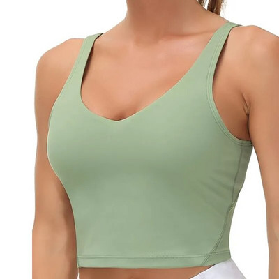Sutiene sexy pentru femei, lenjerie de fitness cu spate în U, cu tampoane detașabile, vestă de yoga, sală de gimnastică, fără inel de oțel, crop top pentru alergare