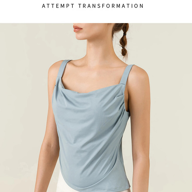 Suvised ruched varrukateta särgid T-särgid Naiste vabaaja mood Jooga Crop Top Naiste High Street Tie Up Croptop Fitness