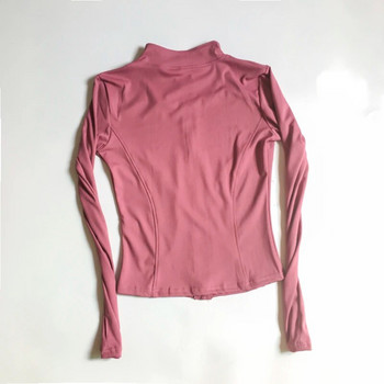 SUOTF μακρυμάνικο πουκάμισο γιόγκα Γυναικείο πουκάμισο γιόγκα με φερμουάρ Γυμναστήριο χειμερινό ζεστό γυμναστήριο Top Activewear Παλτό για τρέξιμο Γιόγκα Γυναικείο πουκάμισο