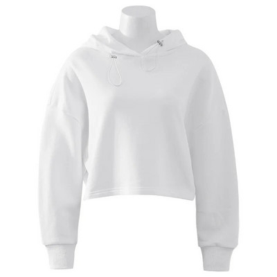 Sean Tsing® Sports, 100% kokvilnas kapuces, sporta krekli Sieviešu vienkrāsaini džemperi ar garām piedurknēm, ikdienas jogas treniņiem piemēroti fitnesa apgriezti topi