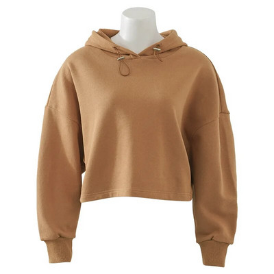 Sean Tsing® Sports, 100% kokvilnas kapuces, sporta krekli Sieviešu vienkrāsaini džemperi ar garām piedurknēm, ikdienas jogas treniņiem piemēroti fitnesa apgriezti topi