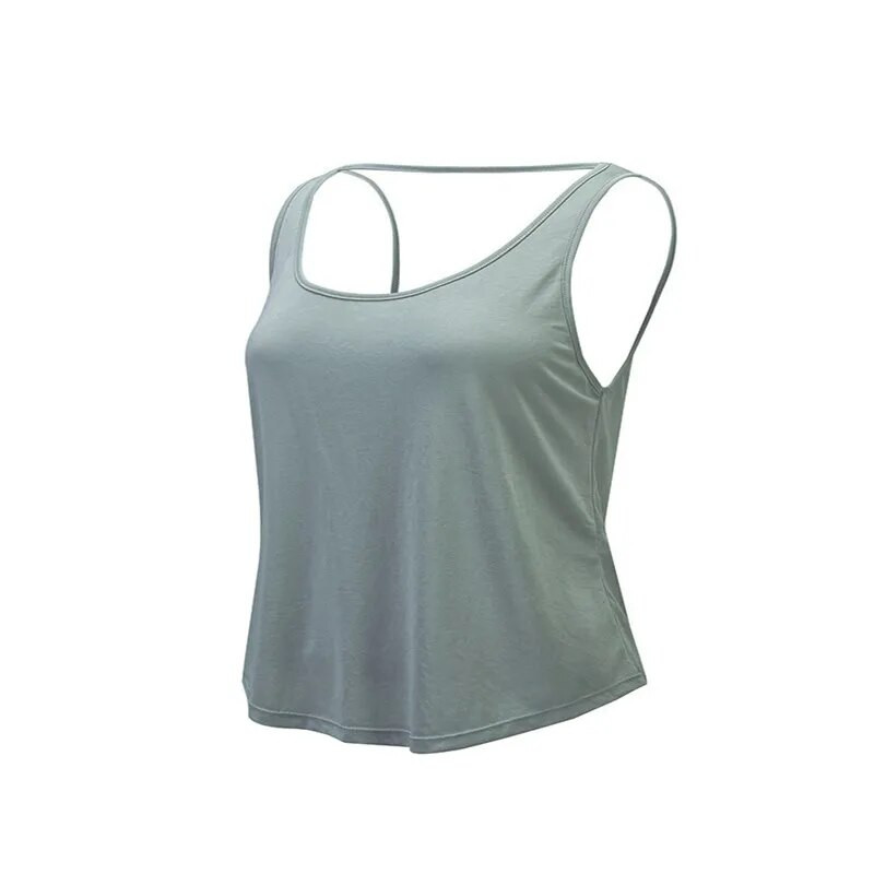 Naiste vabaaja seljata ja varrukateta spordivest Fitness Top Kiirelt kuivav avar jooksujoogasärk Õhuke naiste spordirõivad