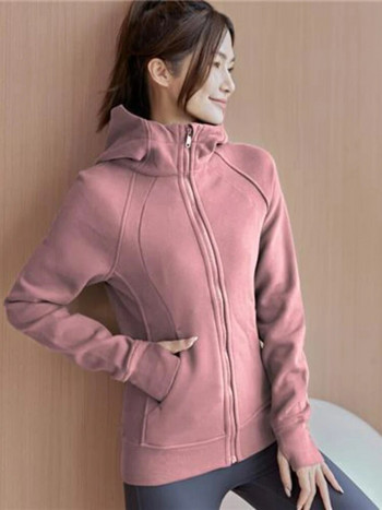 Hoip Jeeky Νέο βελούδινο παλτό Χειμερινό κοστούμι τρεξίματος Γυναικείο παχύ κοστούμι γιόγκα Κοστούμι γυμναστικής Προπόνηση Top Ζεστά και στενά μπουφάν Γυναικεία