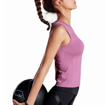 Дамски йога фитнес жилетка тренировка фитнес потници спортни тениски обучение упражнения бягане облекло спортно облекло тениски BX121