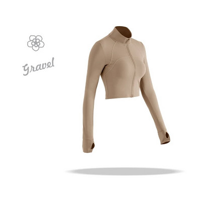 „DANCEFISH“ moteriška stovi apykakle, prigludusi striukė, intensyvi treniruotė, aktyvi apranga, trumpi viršutiniai drabužiai, neslystantis užtrauktukas fitneso paltas