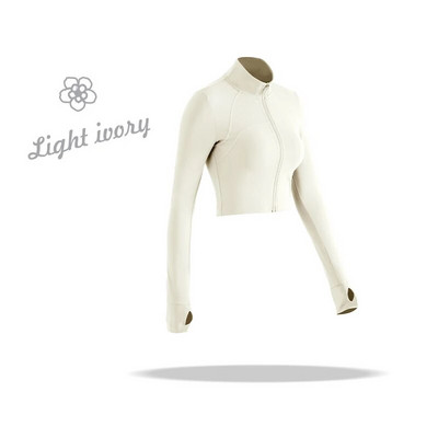 „DANCEFISH“ moteriška stovi apykakle, prigludusi striukė, intensyvi treniruotė, aktyvi apranga, trumpi viršutiniai drabužiai, neslystantis užtrauktukas fitneso paltas