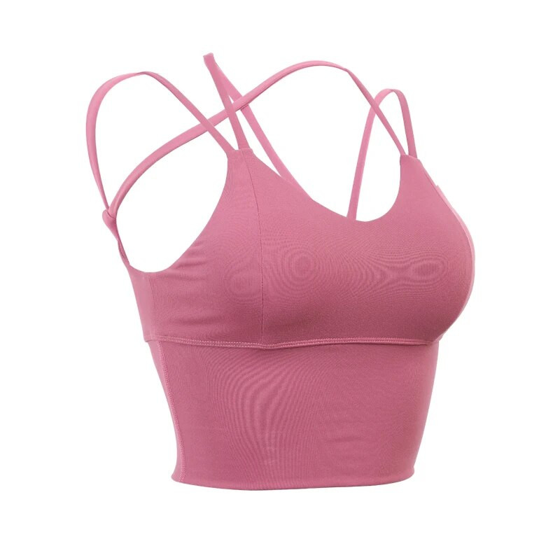 Mermaid Curve Sexy Crop Top Γυναικεία Αθλητικά Σουτιέν Γιόγκα Σταυρός ιμάντας ώμου Γυμναστήριο Αθλητικό τρέξιμο Γιλέκο Τζόγκερ με Επενδυμένες Μπλούζες Καμιζόλα