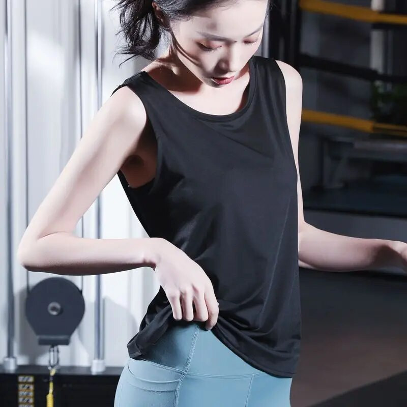 Sieviešu sporta veste Jauna ātri žūstoša Sexy Beauty Back Bezpiedurknēm Cross Beauty Back Elpojošs Running Fitness Treniņu Tops