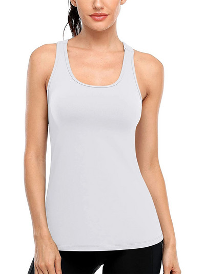Attraco Femei Sport Yoga Gym Muscle Tank Top Fără mâneci Îmbrăcăminte de antrenament Cămăși slim cu spate deschis