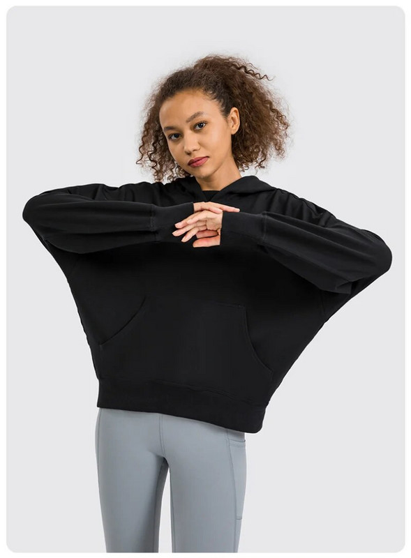 Sieviešu vienkrāsaini džemperi ar aukliņu ar rāvējslēdzēju garām piedurknēm ar O veida kakla izgriezumu Rudens āra biezi silti kapuces Ikdienas sporta tops