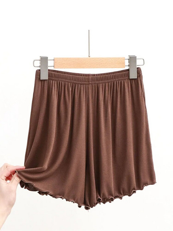2021-es új, magas derekú, modális rövidnadrágok, női, laza, széles szárú rövidnadrágok, nyári masszív elasztikus derekú rövidnadrágok kültéri otthoni viselet