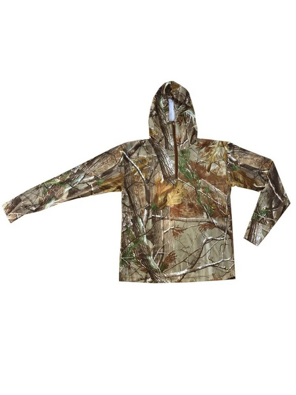 Vasaros apsaugos nuo saulės žvejybinė striukė ilgomis rankovėmis dviratininkų striukė su gobtuvu Tree Bionic kamufliažinis medžioklės džiunglių ghillie kostiumas