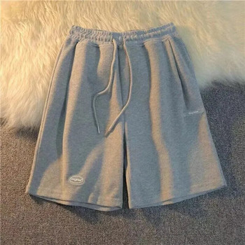 5 punktu šorti sievietēm vasaras brīvā dabā, brīvi ar augstu vidukli, ikdienišķi, platas bikses, šķiedru audums, eleganta stila izšūšanas elements