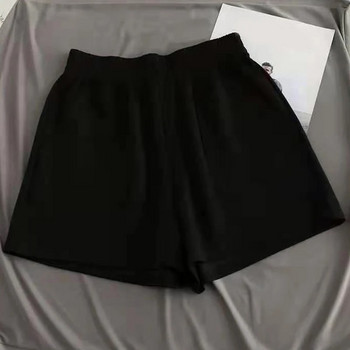 Ljetne sportske kratke hlače za trčanje s visokim strukom, ženske modne ležerne široke vruće hlačice u korejskom stilu s džepovima Ženska domaća odjeća