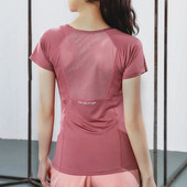 Tricouri de vară pentru femei, slim fit pentru sport, fitness, yoga, cu mânecă scurtă, top pentru yoga, plasă, cămașă pentru gimnastică, îmbrăcăminte sport