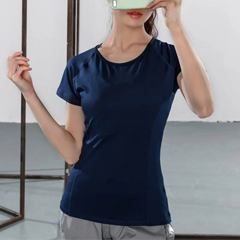 Γυναικεία καλοκαιρινά μπλουζάκια Slim Fit For Sports Fitness Yoga Κοντό μανίκι Yoga Top Mesh Γυναικείο πουκάμισο γυμναστικής Αθλητικά ρούχα