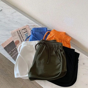 Moteriški šortai aukštu juosmeniu, 2021 m. pavasaris, vasara, nauji kūno rengybos laisvalaikio sėdmenys Sportinės karštos kelnės Tiesūs laisvi viršutiniai drabužiai jogos kelnės