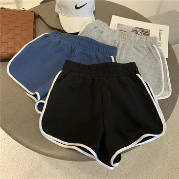 Κλασικό ριγέ αθλητικό γυναικείο σορτς Λευκό πλάι λεπτό χαλαρό Running Casual παντός αγώνα Hot σορτς Καλοκαιρινό αθλητικό σορτς