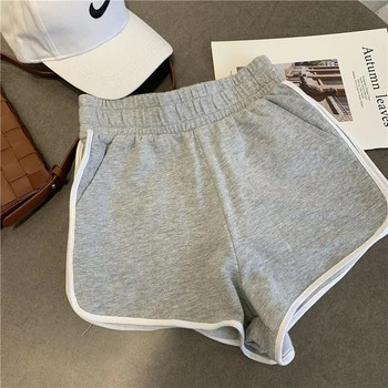 Κλασικό ριγέ αθλητικό γυναικείο σορτς Λευκό πλάι λεπτό χαλαρό Running Casual παντός αγώνα Hot σορτς Καλοκαιρινό αθλητικό σορτς