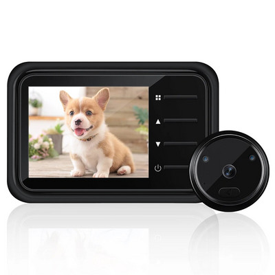 Sectyme`i nutikas piiluava uksekellakaamera 2,4-tolline automaatsalvestus elektrooniline helin IR öövaatlusvideo uksekella kodune piiluava vaataja