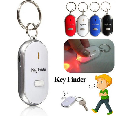 Key Finder Свирка Key Finder Мигащ звуков сигнал Дистанционно Изгубен Keyfinder Локатор Ключодържател Анти-загубено устройство Аларма за възрастни домашни любимци