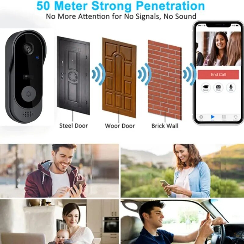 Tuya Wireless Doorbell Αδιάβροχο WIFI Video Smart Door Door Camera Button Camera Welcome by Chime Security Alarm For House