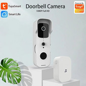 Tuya Smart Video Doorbell Αδιάβροχο Night Vision Home Security 1080P FHD Camera Ψηφιακή οπτική ενδοεπικοινωνία WIFI Tuya Door Bell 1X