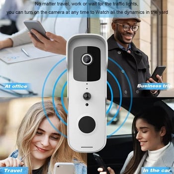 Tuya Smart Video Doorbell Водоустойчив нощно виждане Home Security 1080P FHD камера Цифров визуален домофон WIFI Tuya Door Bell 1X