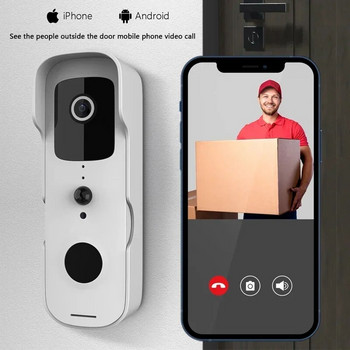 Tuya Smart Video Doorbell Водоустойчив нощно виждане Home Security 1080P FHD камера Цифров визуален домофон WIFI Tuya Door Bell 1X