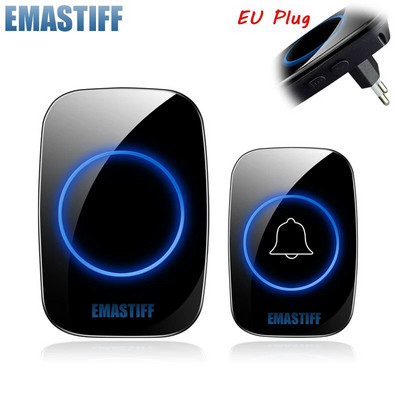 Ασύρματο Doorbell ΟΧΙ μπαταρία Αδιάβροχο EU Plug led φως 300m μεγάλης εμβέλειας smart 433mhz