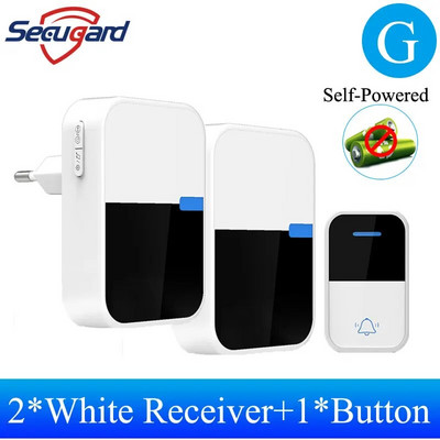 Bezdrôtový zvonček, vonkajší uvítací zvonček, zvonček, hudobná melódia, pripomienka, inteligentný domáci bezpečnostný alarm, zástrčka EÚ, Spojené kráľovstvo, USA