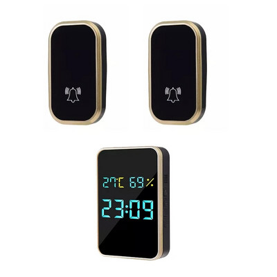 Juhtmevaba uksekell Akut pole vaja Isetoitega uksekella komplektid Kodu kineetiline helinaga uksekell