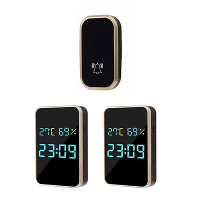 Juhtmevaba uksekell Akut pole vaja Isetoitega uksekella komplektid Kodu kineetiline helinaga uksekell