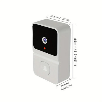 Безжичен звънец WiFi Външен HD камера Охранителен звънец Нощно виждане Видео домофон Промяна на глас Домашен монитор Врата за телефон