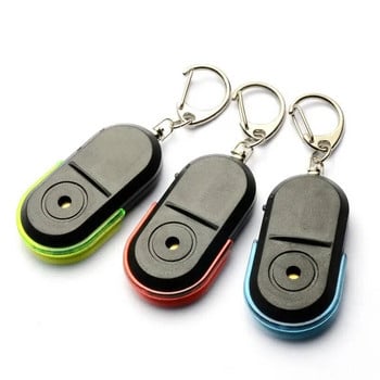 LED Whistle Key Finder Αναβοσβήνει Beeping Sound Control Συναγερμός Anti-Lost Key Locator Finder Tracker με μπρελόκ σε απόθεμα