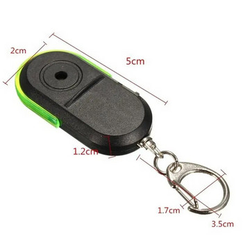 LED Whistle Key Finder Αναβοσβήνει Beeping Sound Control Συναγερμός Anti-Lost Key Locator Finder Tracker με μπρελόκ σε απόθεμα