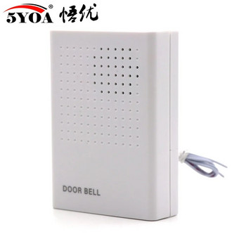 Електронен кабел Кабелен звънец на вратата Звънец Ding-Dong Суха батерия или свържете към 12V два вида звънец