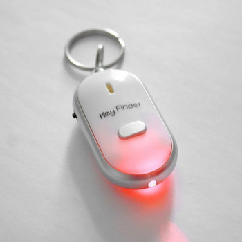 Mini Whistle Anti Lost KeyFinder Alarm Портфейл Pet Tracker Smart Flashing Beeping Remote Locator Keychain Tracer Key Finder + LED