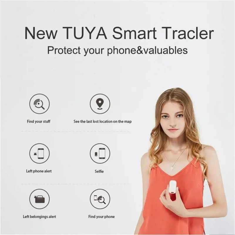 Tuya Smart Tag Anti-Lost Alarm Ασύρματο συμβατό με Bluetooth Tracker Τηλεφωνικό υλικό Αμφίδρομης αναζήτησης Βαλίτσα Βασικός εντοπισμός κατοικίδιων Τοποθεσία