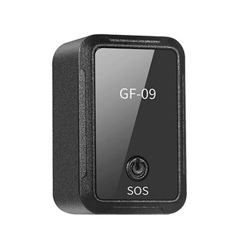 Mini GF-09 GPS автомобилен тракер Проследяване в реално време Анти-кражба Анти-загубен GPS локатор Силно магнитно монтиране Позиционер за SIM съобщения за кола