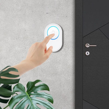 Ασύρματο Doorbell WiFi Σύστημα συναγερμού Έξυπνο Wireless Doorbell Strobe Siren Tuyasmart app 58 ήχος 433MHz ασύρματοι ανιχνευτές