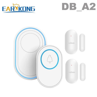 Ασύρματο Doorbell WiFi Σύστημα συναγερμού Έξυπνο Wireless Doorbell Strobe Siren Tuyasmart app 58 ήχος 433MHz ασύρματοι ανιχνευτές