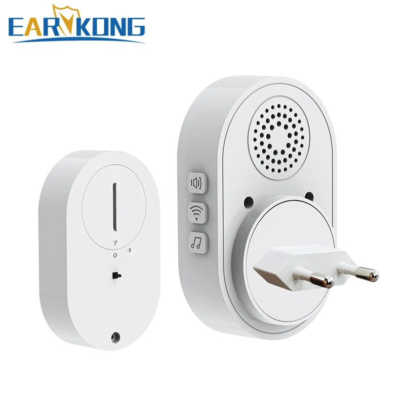 Ασύρματο Doorbell WiFi Σύστημα συναγερμού Έξυπνο Wireless Doorbell Strobe Siren Tuyasmart app 58 ήχος 433MHz ασύρματοι ανιχνευτές